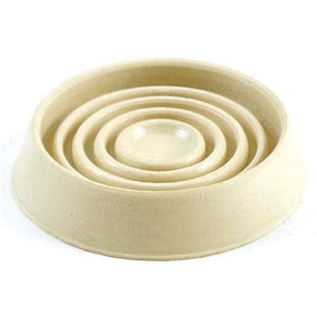 Shepherd Hardware Shepherd 9167 4 Count 2 in. Off White Cushioned Rubber Round Caster Cups 9167